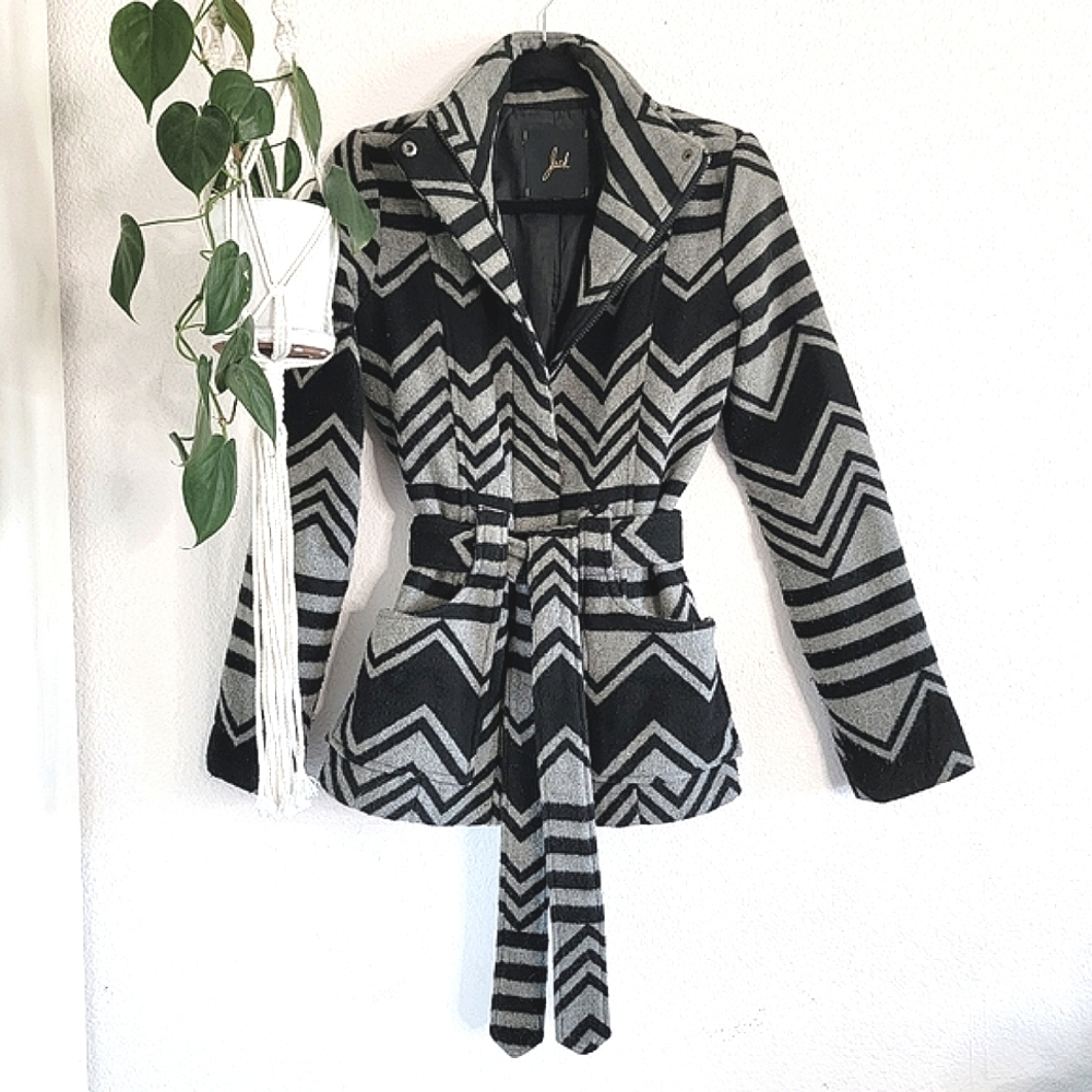 Anthropologie x Jack. Standing Collar Chevron Jacket